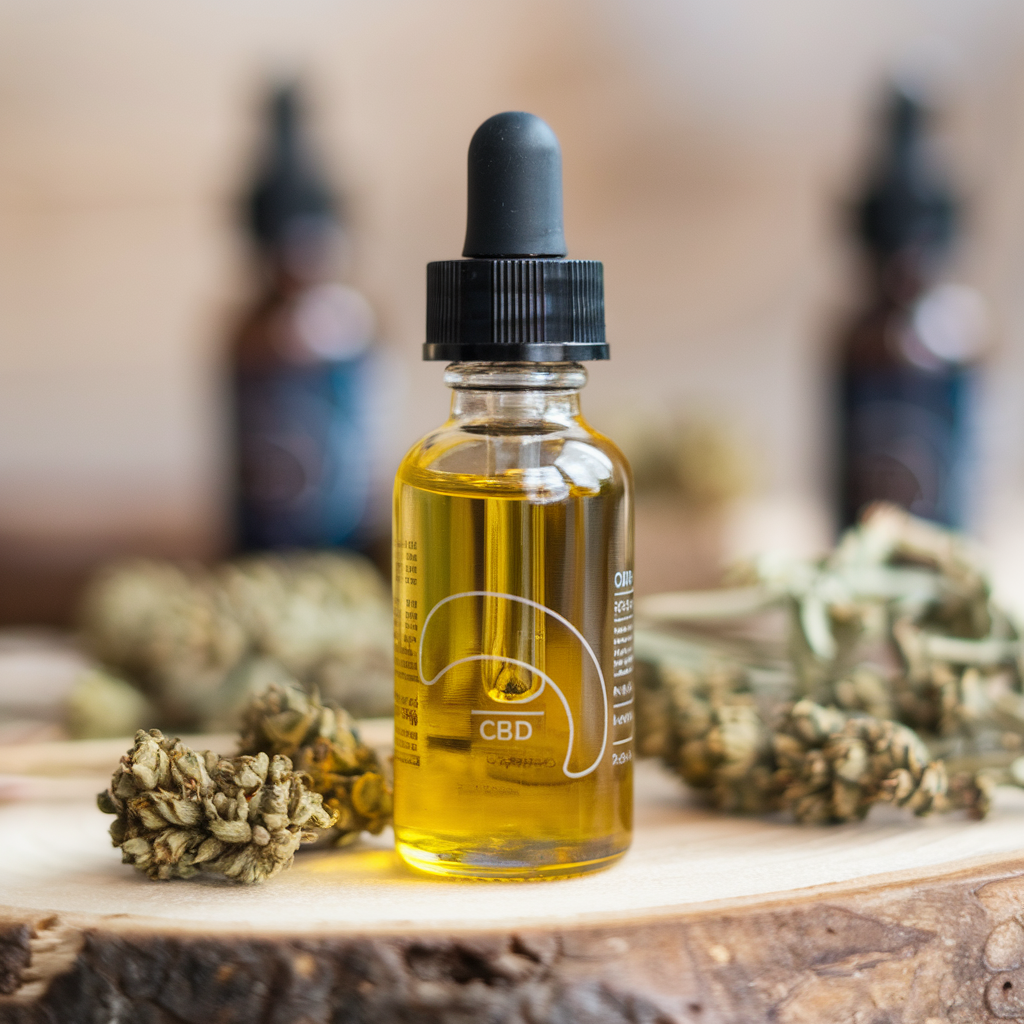 CBD oil usage for stress relief and wellness.